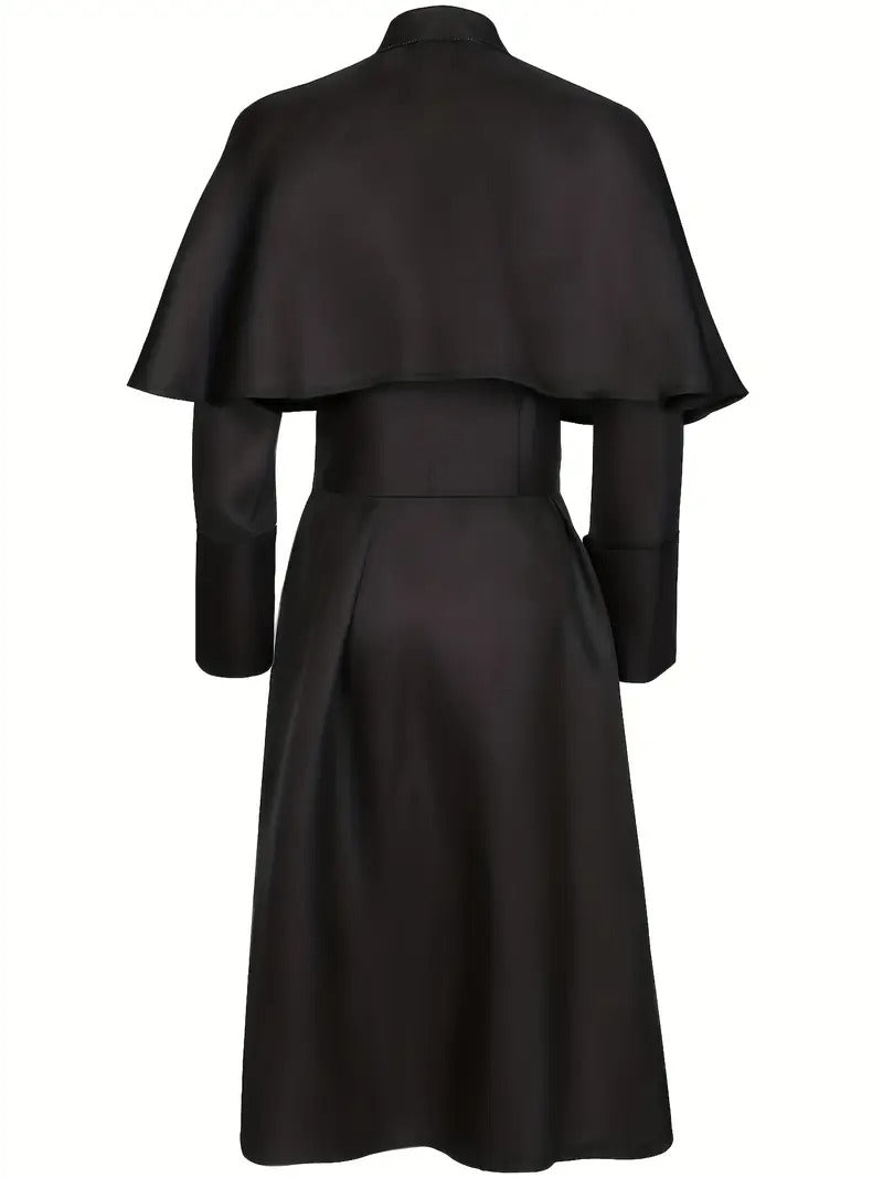mens medieval costume robe long sleeve black clergy - Temu
